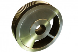 V-belt pulley with balance weight