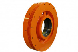 Flywheel with belt grooves
